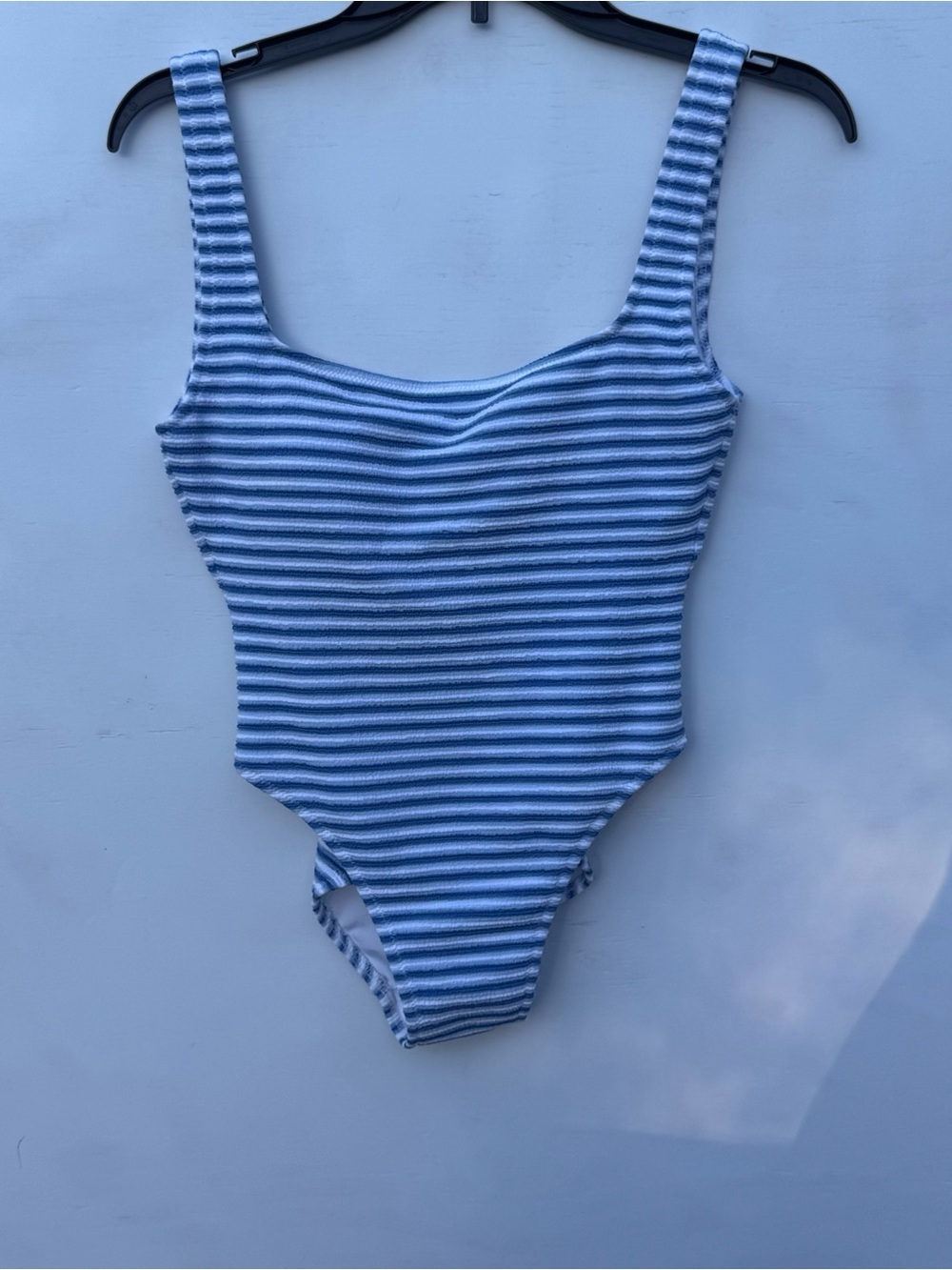 J Crew NWT Blue and White Striped  Bathing Suit